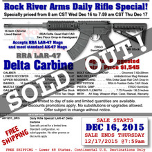 RRA AK1291_DRS LAR-47 Delta Carbine 16" 7.62x39 DAILY RIFLE SPECIAL!