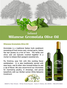 Milanese Gremolata Olive Oil Fusti Tag