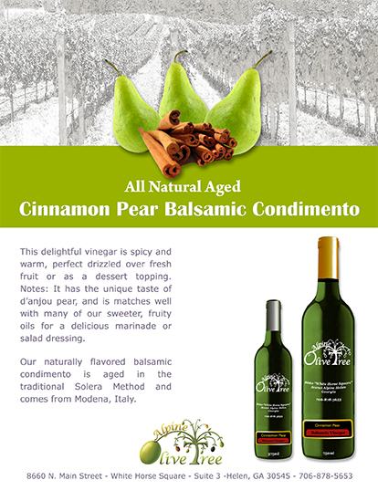 Cinnamon Pear Balsamic Condimento Alpine Olive Tree