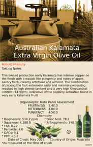 Australian Kalamata Extra Virgin Olive Oil