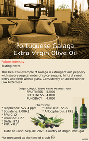Portuguese Galaga Extra Virgin Olive Oil