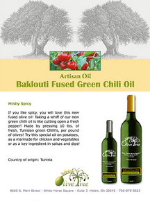 Baklouti Fused Green Chili Oil