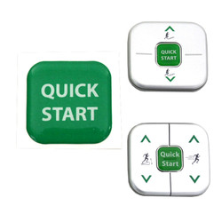 start quick button label larger fitness