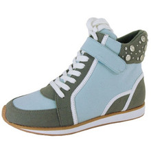 Qupid Pippa-06 Round Studded Lace Up Sneaker