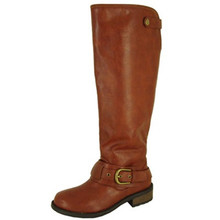 Qupid Relax-39 Buckle Riding Knee High Boot