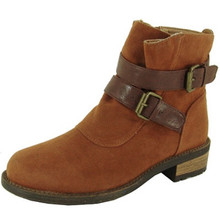 Qupid Relax-97 Buckle Round Toe Ankle Bootie