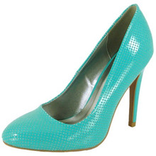 Qupid Serenity-21 Perforated Almond Toe Pump