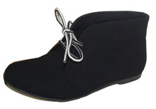 Qupid Shuffle-01x Lace Up Round Toe Flat