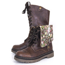 Soda Averi-S Cuff Military Lace Up Boot