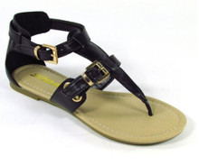 Soda Carpen-s Buckle Thong Flat Sandal