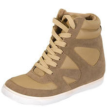Qupid Tristan-02 High Top Lace Up Wedge Sneaker