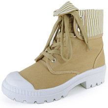 Qupid Tucker-01 Canvas Lace Up Sneaker Boot