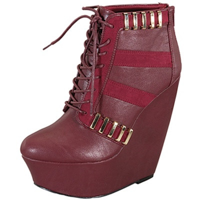 platform wedge bootie