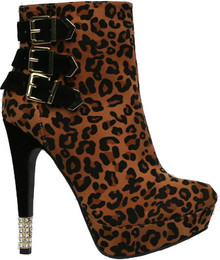 Alba Footwear Shakira Buckle Round Toe Platform Bootie
