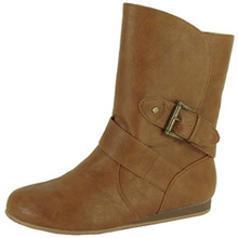 Qupid Mayday-02 Buckle Round Toe Bootie QPD-MAYDAY-02