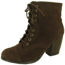 Qupid Maze-06 Lace Up Bootie