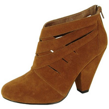 Qupid Pherah-05 Strappy Round Toe Bootie