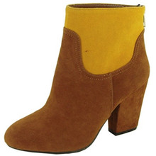 Qupid Plan-02 Two-tone Ankle Bootie