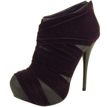 Qupid Neutral-95 Velvet Wrapped Zip Up Bootie