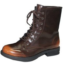Qupid Seattle-06 Round Toe Military Lace Up Bootie