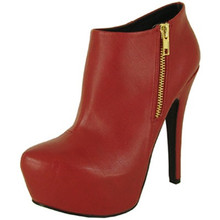 Qupid Task-01 Zipper Platform Bootie