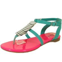 Qupid Agency-300 Metal Embellished Flat Sandal