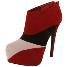 Qupid Tatum-43 Colorblock Platform Bootie