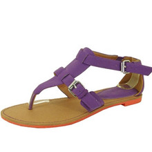 Qupid Athena-529 Gladiator Thong Flat Sandal