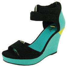 Qupid Colette-48 Velcro Open Toe Wedge