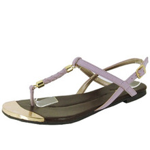 Qupid Gravity-03 Braided T-Strap Flat Sandal