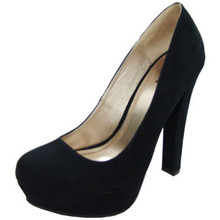 Qupid Marc-01 Chunky High Heel Platform Pump