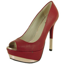 Qupid Miriam-51 Peep Toe Platform Pump
