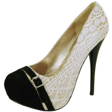 Qupid Neutral-330 Buckle Close Toe Pump