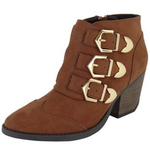Qupid Newton-15 Women 3 Buckle Bootie