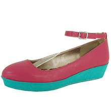 Qupid Ralphy-08 Ankle Strap Almond Toe Flatform