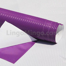 3D Purple Carbon Fiber Vehicle Vinyl Wrap Air Release