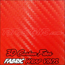 3D Gloss Red Carbon Fiber FABRIC Vinyl Wrap