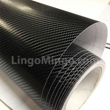 4D Black Carbon Fiber Vehicle Vinyl Wrap Air Release
