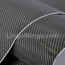 4D Gray Carbon Fiber Vehicle Vinyl Wrap Air Release