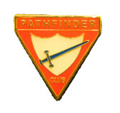 Pathfinder Club 1/2"-$2 OR 3/4" Pin-$3
3/4 " pathfinder club pin for trade or collectors  Not for the uniform
1/2 " PATHFINDER CLUB PIN  FOR UNIFORM ONLY - $2.00