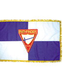 Mount on a pole for posting in church, club room or on parade. This 3' x 5' flag has the logo sewn on both sides and it comes with a gold fringe.

100% nylon
Pole not included