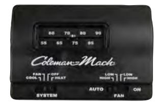 Coleman Mach Wall Thermostat 7330F3852 For Heat/ Cool Control 12 VDC 