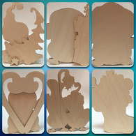 Penguin Joy Ornies Wood cut outs Set of 6