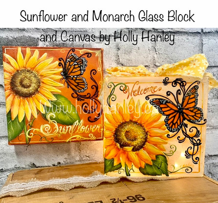 Sunflower and Monarch Butterfly Pattern Packet by Holly Hanley