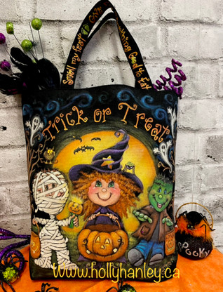 Trick or Treat Halloween Bag by Holly Hanley