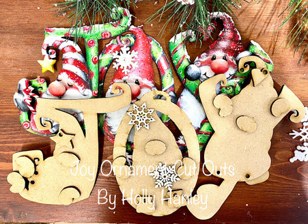 Cut Outs for Joy Ornament by Holly Hanley