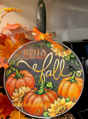 Hello Fall Spatter Screen by Holly Hanley
