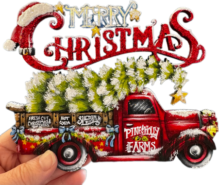 Merry christmas truck by Holly Hanley 2024.