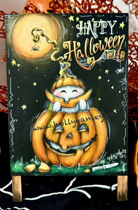 Pumpkin Smile Ghost by Holly Hanley