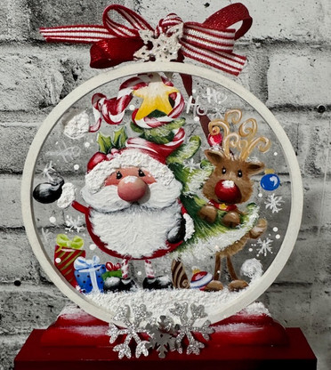 Santa Snowglobe by Holly Hanley